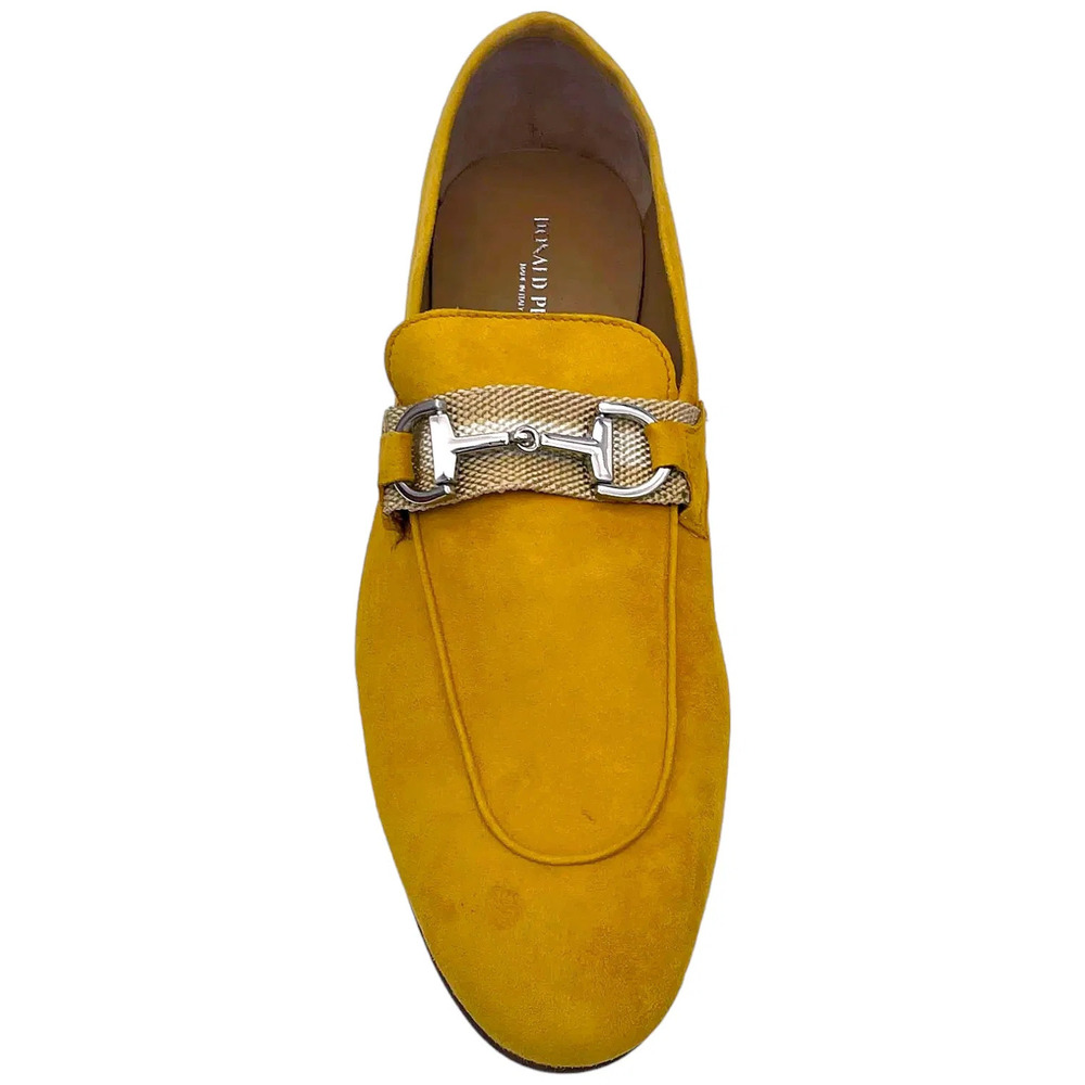 Donald Pliner Men's Tanner Suede Loafer Ochre - Medium - Picture 2 of 3